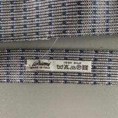 BRIONI Blue Grey Knitted Silk Tie