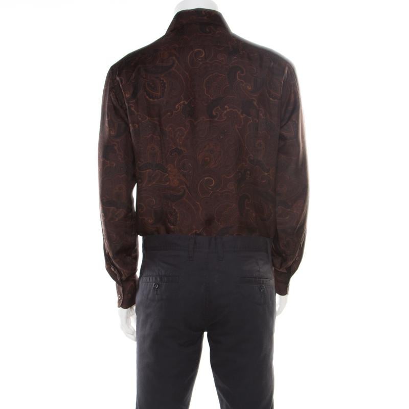 Made of super soft material, this shirt from Brioni is the one for you. Its delicate and ornate brown color makes it look even more stylish. A must have for every man out there, this silk outfit would never disappoint you.

Includes: The Luxury
