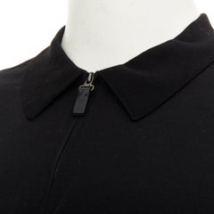BRIONI Golf – Kurzärmeliges Polohemd aus Baumwolle mit gesticktem Logo und halbem Reißverschluss, Größe 4XL