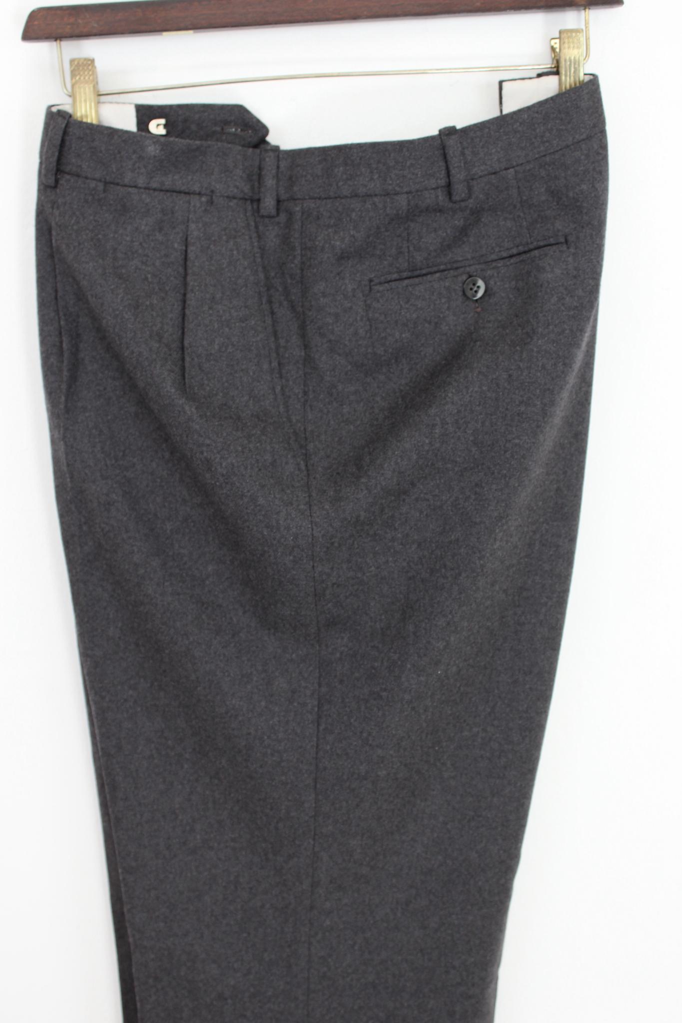 Brioni Gray Wool Elegant Pants In New Condition For Sale In Brindisi, Bt