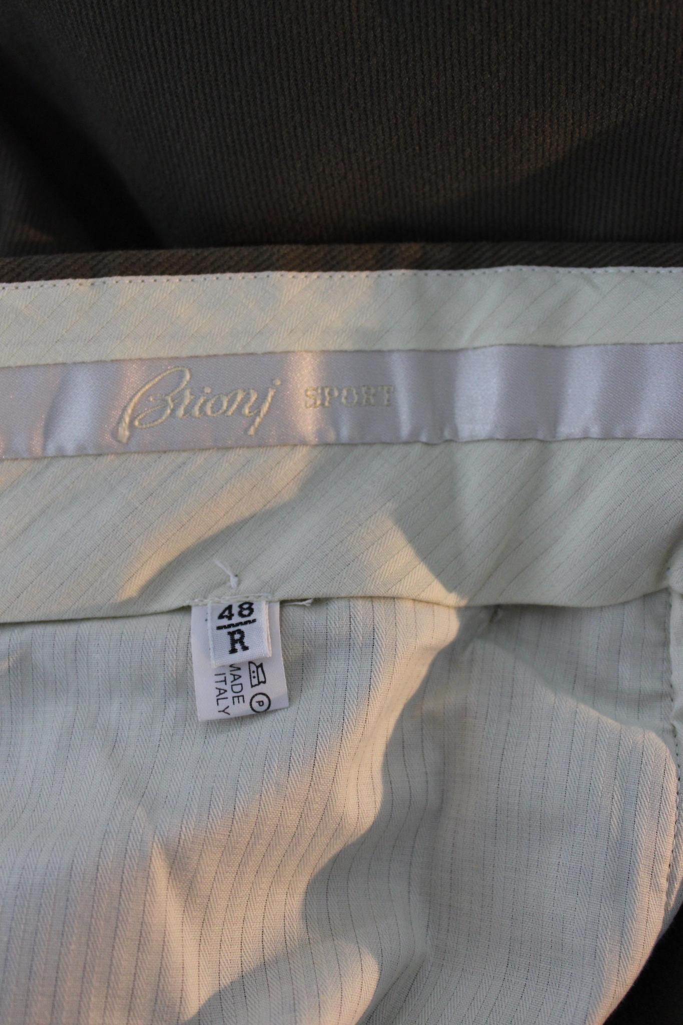 Brioni Green Cotton Vintage Classic Pants 1