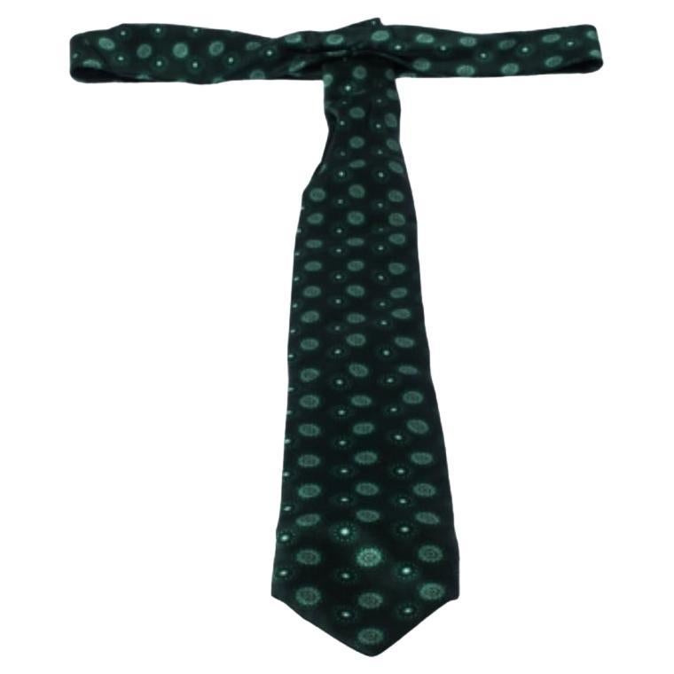 Brioni cravate en soie verte à motifs floraux en vente