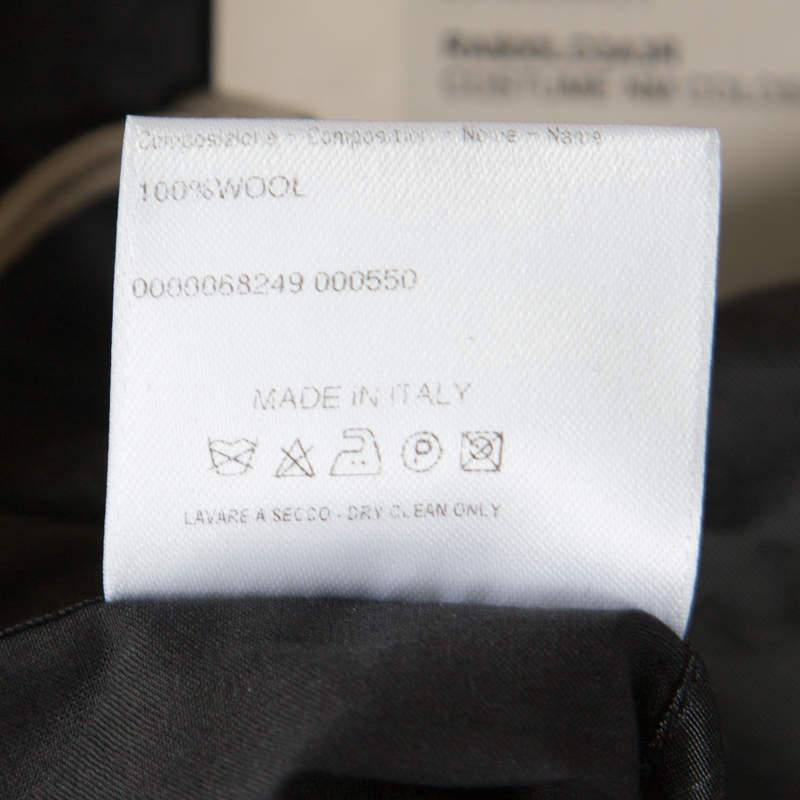 Costume tailleur Brioni gris à motif chevron en laine XS en vente 2