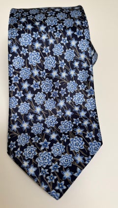 Brioni da uomo in seta blu