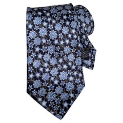 BRIONI Men's Blue Silk Neck Tie