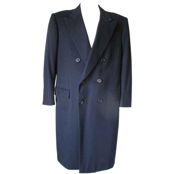 Brioni Men's Cashmere Blue Overcoat For Sale at 1stDibs | brioni ...