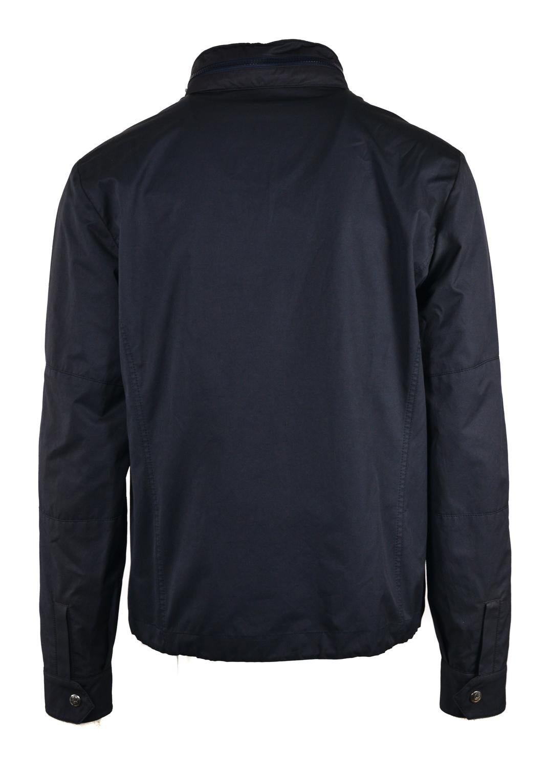 Black Brioni Mens Navy Hooded Zip Up Cotton Light Jacket Coat  For Sale
