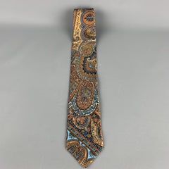 BRIONI Multi-Color Silk Paisley Handmade Tie