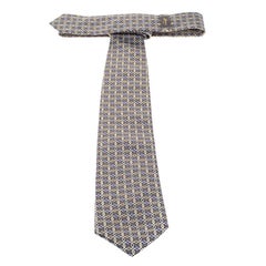 Brioni - Cravate en soie traditionnelle imprimée en treillis multicolore