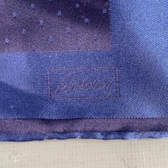 BRIONI Navy Blue Dots Silk Pocket Square