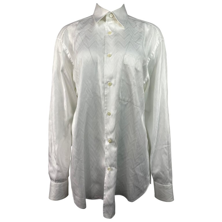 Brioni Neiman Marcus White Cotton Button Down Shirt For Sale at 1stDibs ...