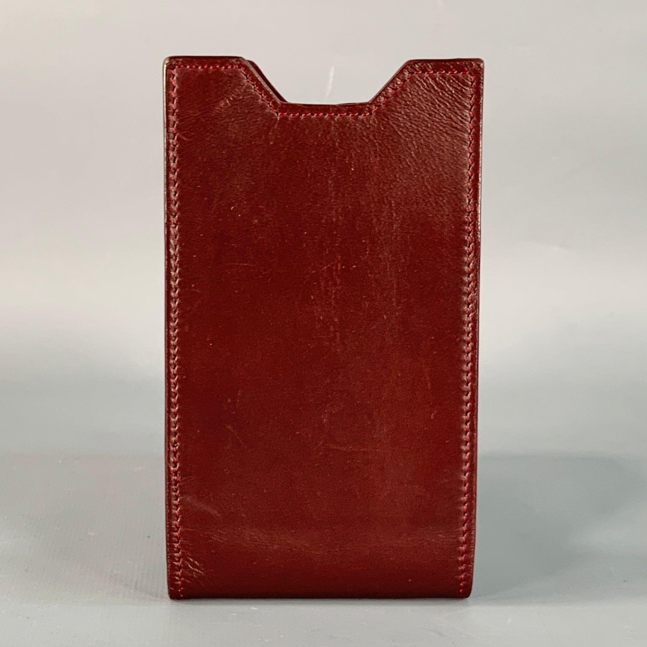 Rosso Brioni Borsa per iPhone in pelle di alligatore taglia unica in vendita