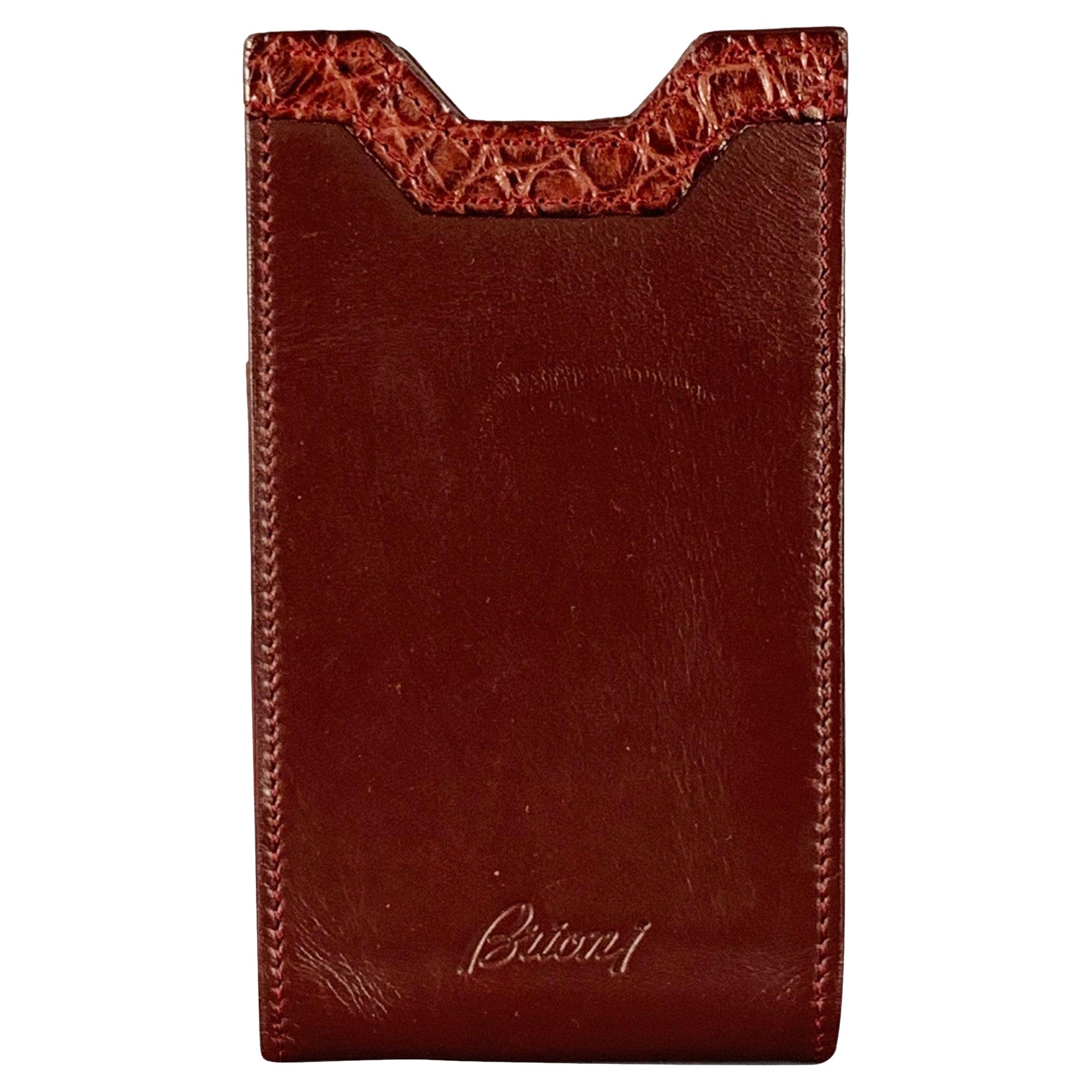 Brioni Borsa per iPhone in pelle di alligatore taglia unica in vendita