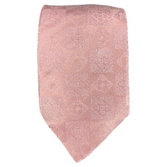 BRIONI Pink Jacquard Silk Neck Tie