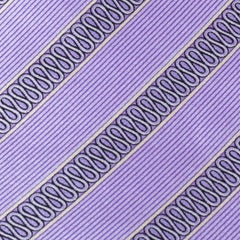 Brioni Purple Diagonal Stripe Print Silk Satin Tie