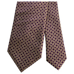 BRIONI Purple Tan Geometric Silk Tie
