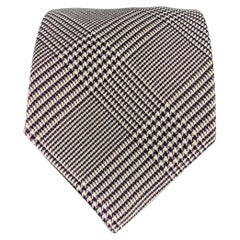 Brioni Viola Bianco Glenplaid in Seta