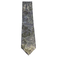 Brioni Silk Floral Vintage Iridescent Silk Tie
