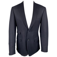 BRIONI Größe 38 Marineblau Kaschmir Notch Revers Custom Sport Mantel