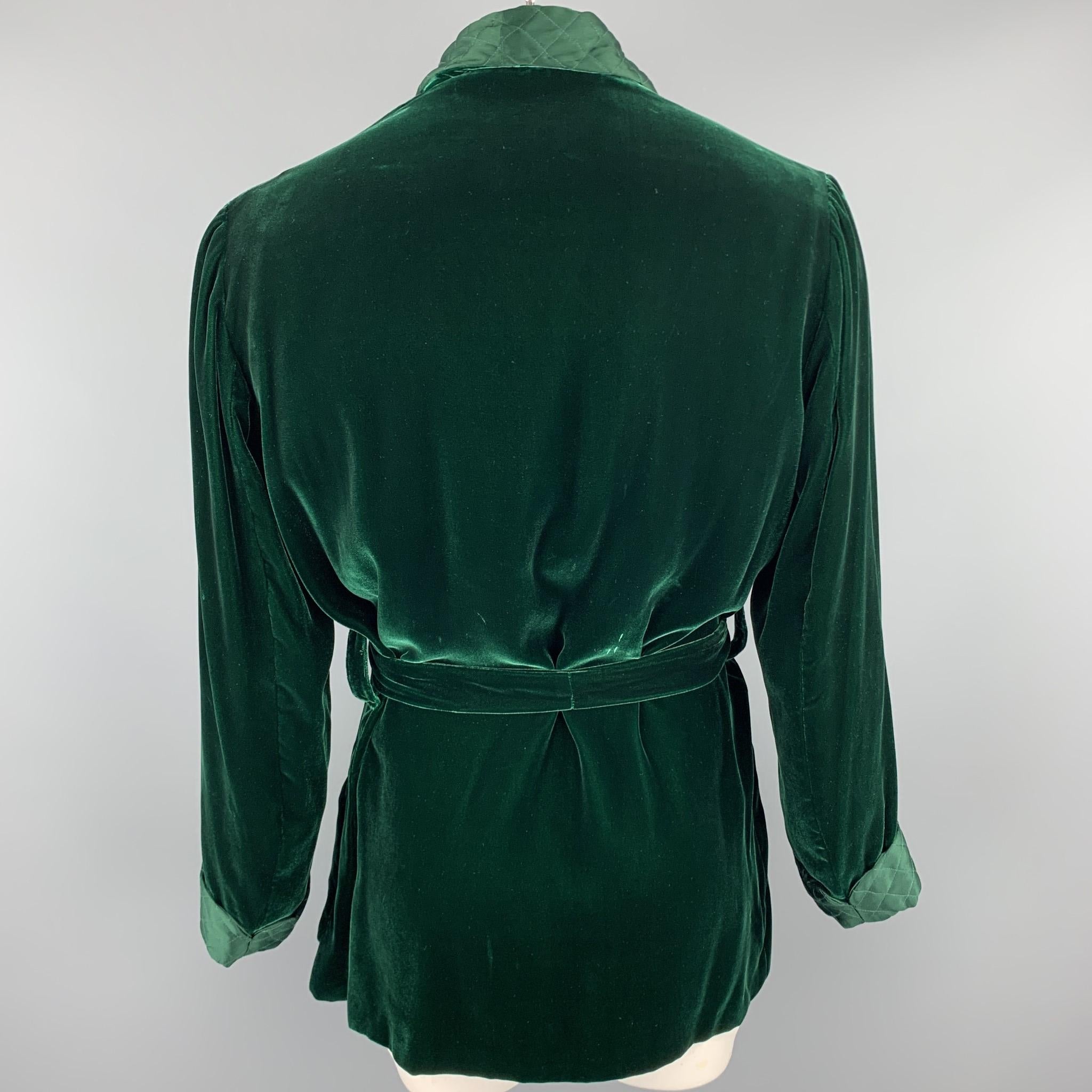 velvet green robe