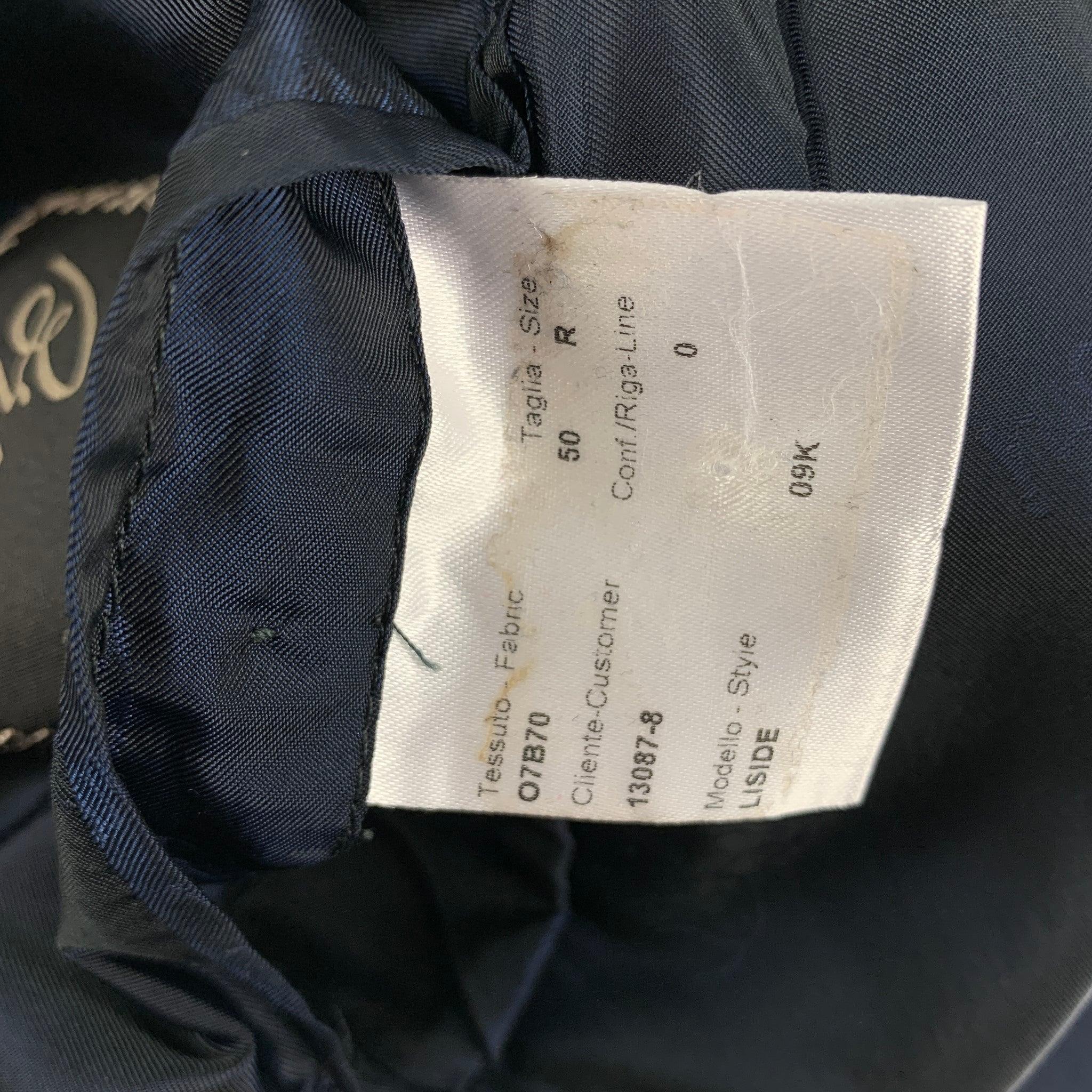BRIONI Größe 40 Marineblau gestreifter Woll-Smoking-Sportmantel Herren im Angebot