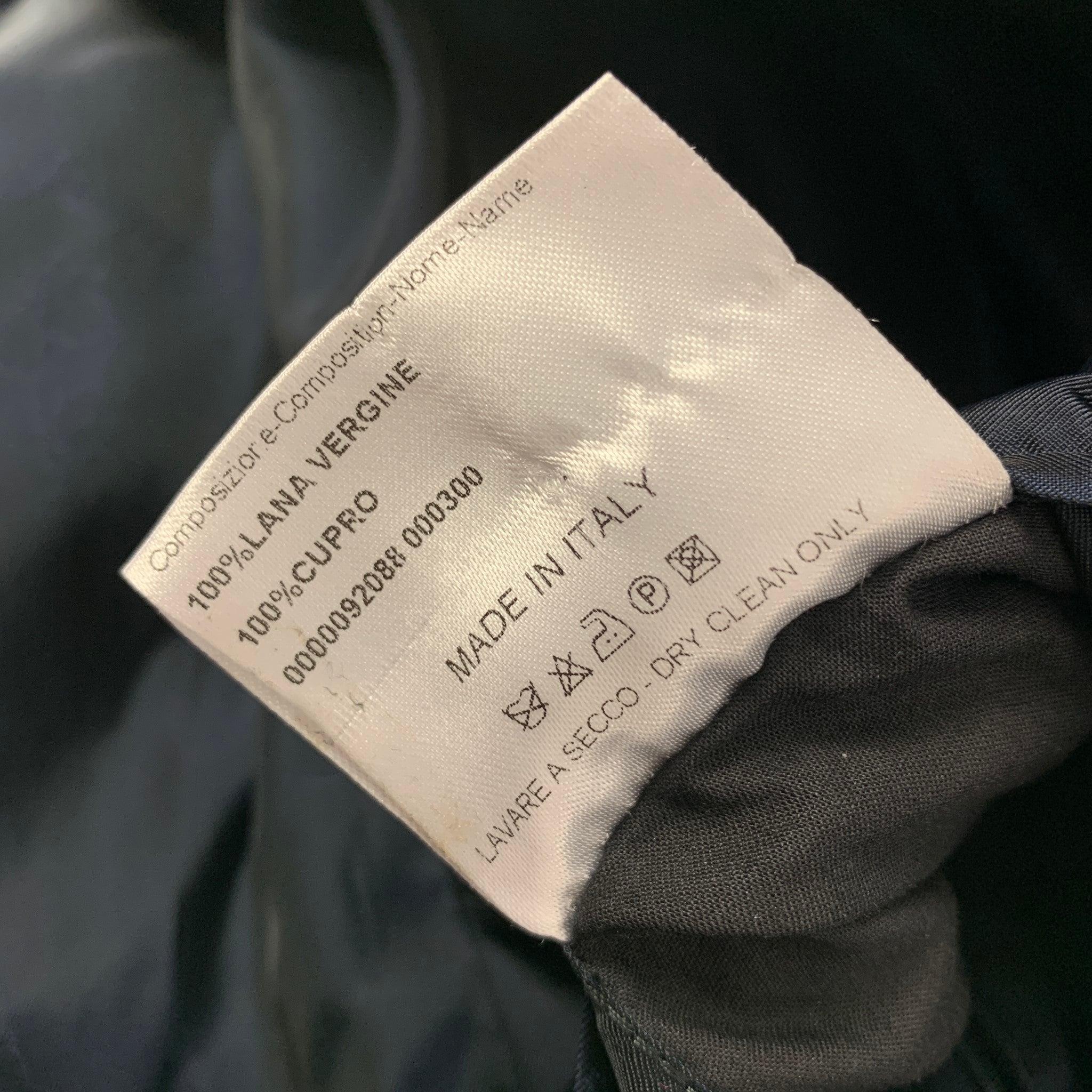 BRIONI Größe 40 Marineblau gestreifter Woll-Smoking-Sportmantel im Angebot 1