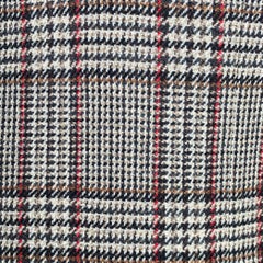 BRIONI Size 42 Long Taupe Black Red Glenplaid Cashmere Sport Coat