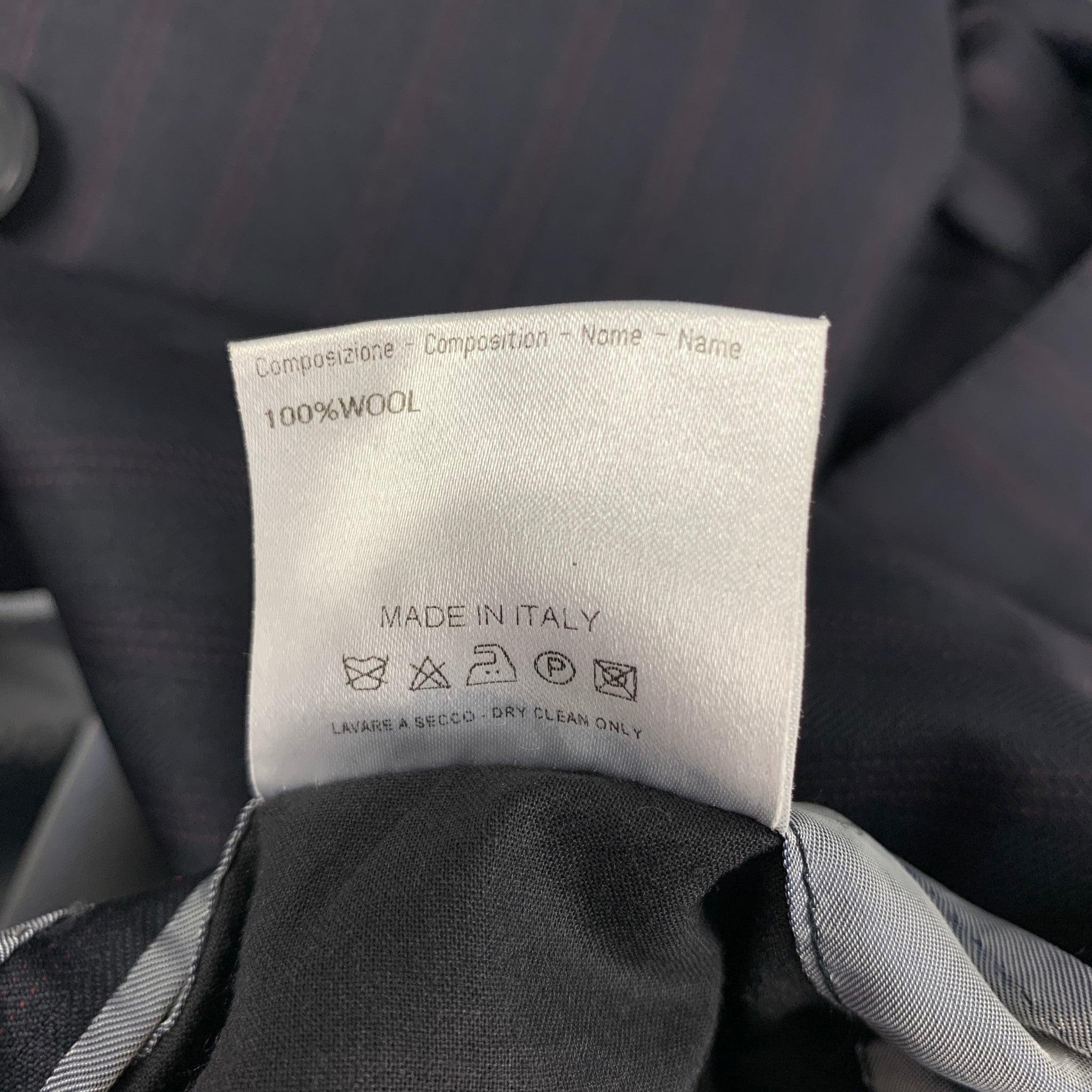 BRIONI Size 42 Navy Stripe Wool Notch Lapel Suit For Sale 4