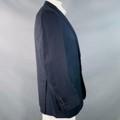 BRIONI Size 44 Regular Navy Wool Twill Notch Lapel Sport Coat