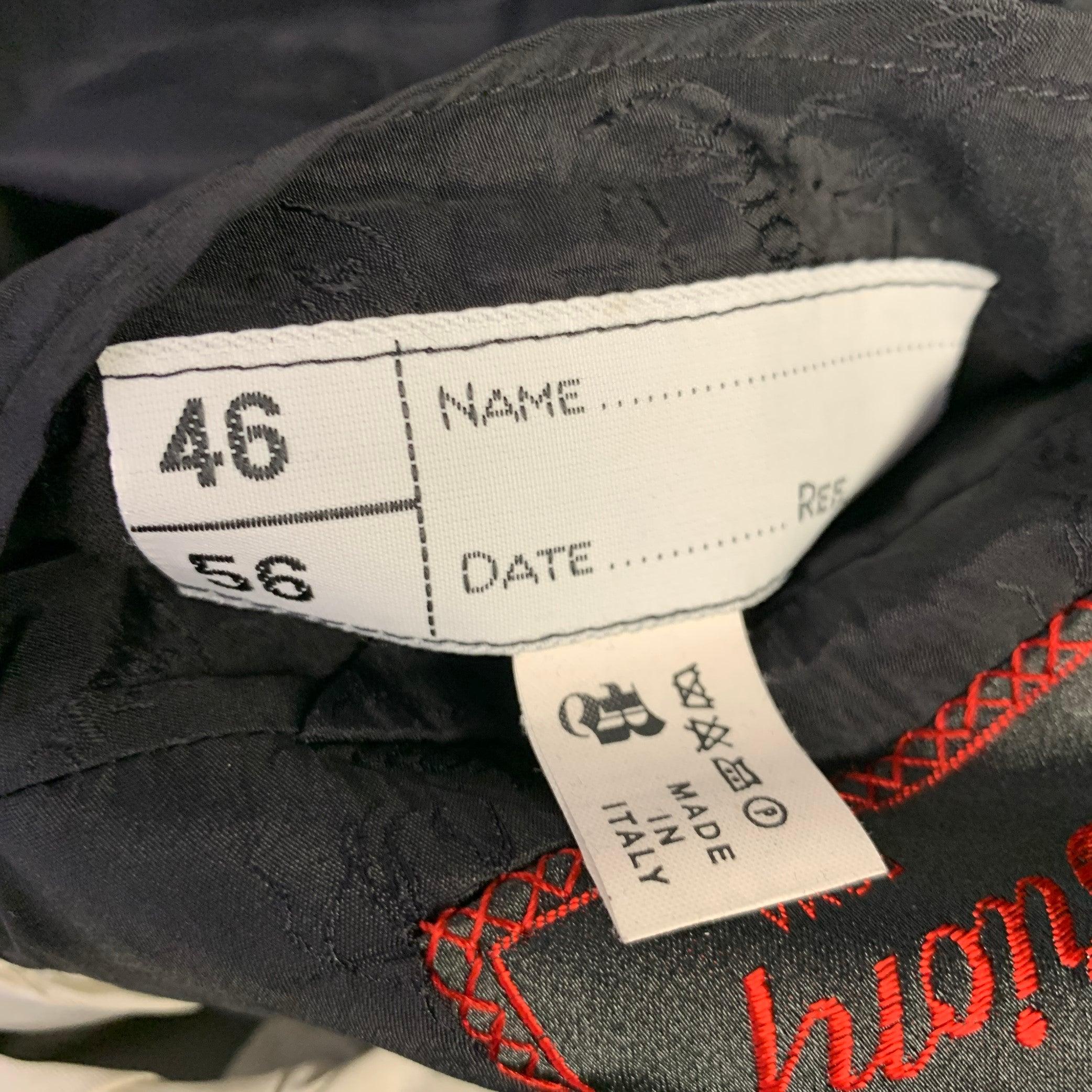 BRIONI Size 46 Black Wool Double Breasted Tuxedo 6