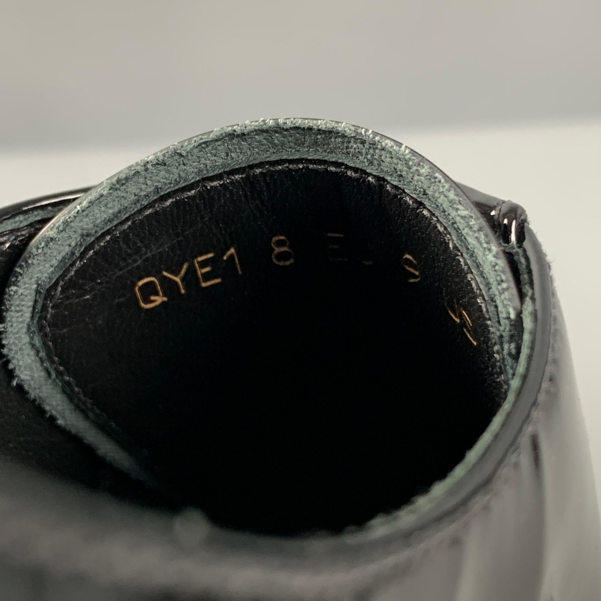 BRIONI Size 9 Black Patent Leather Lace Up Shoes 1