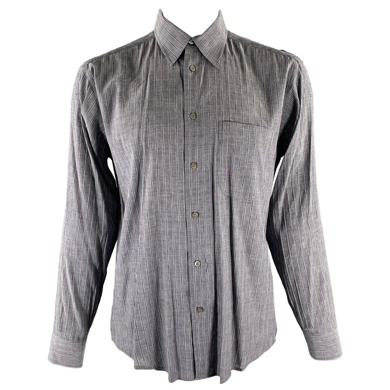 brioni dress shirts sale Essential Black cotton formal shirt