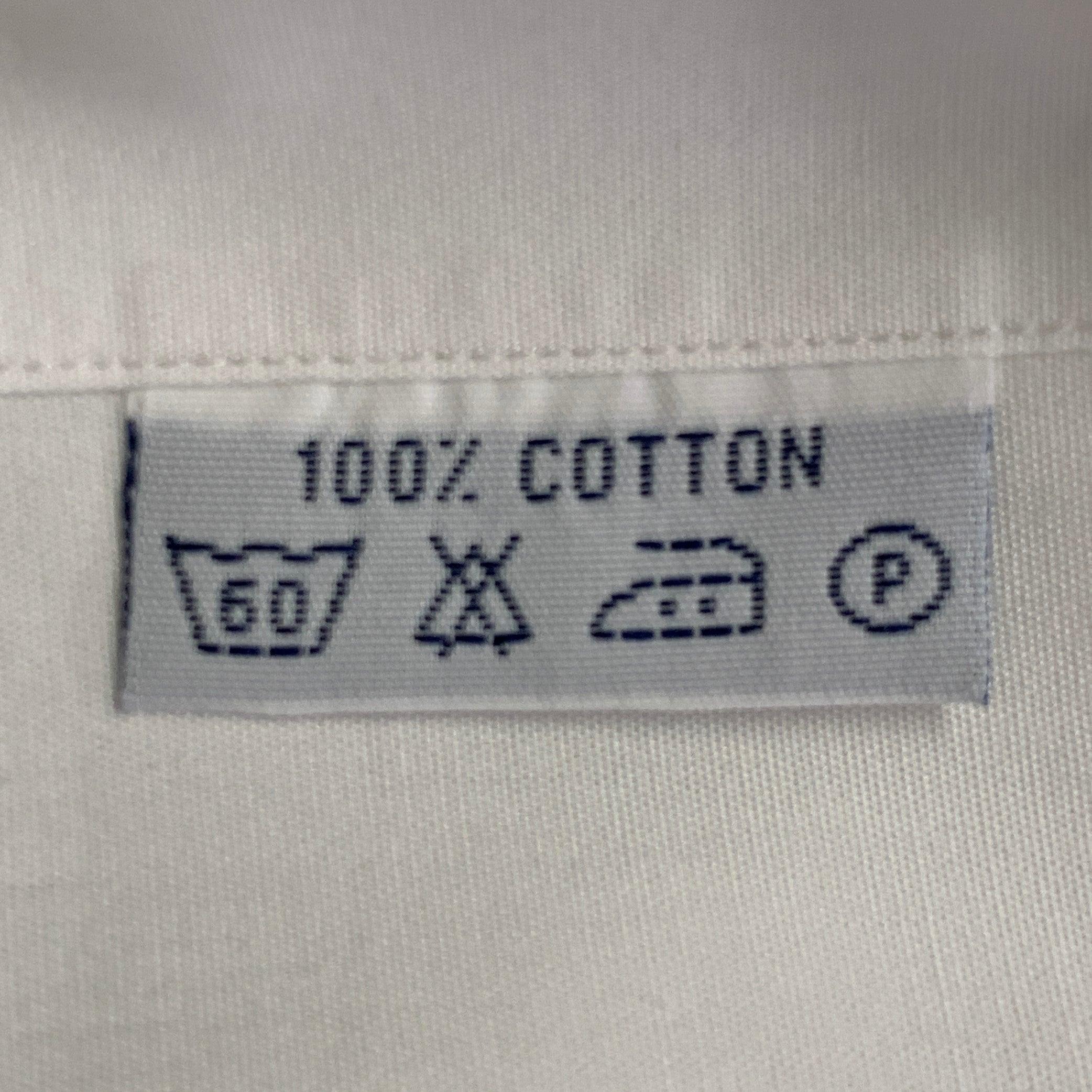 Uomo Brioni Taglia L Camicia in cotone bianco con polsino francese e manica lunga Tuxedo in vendita