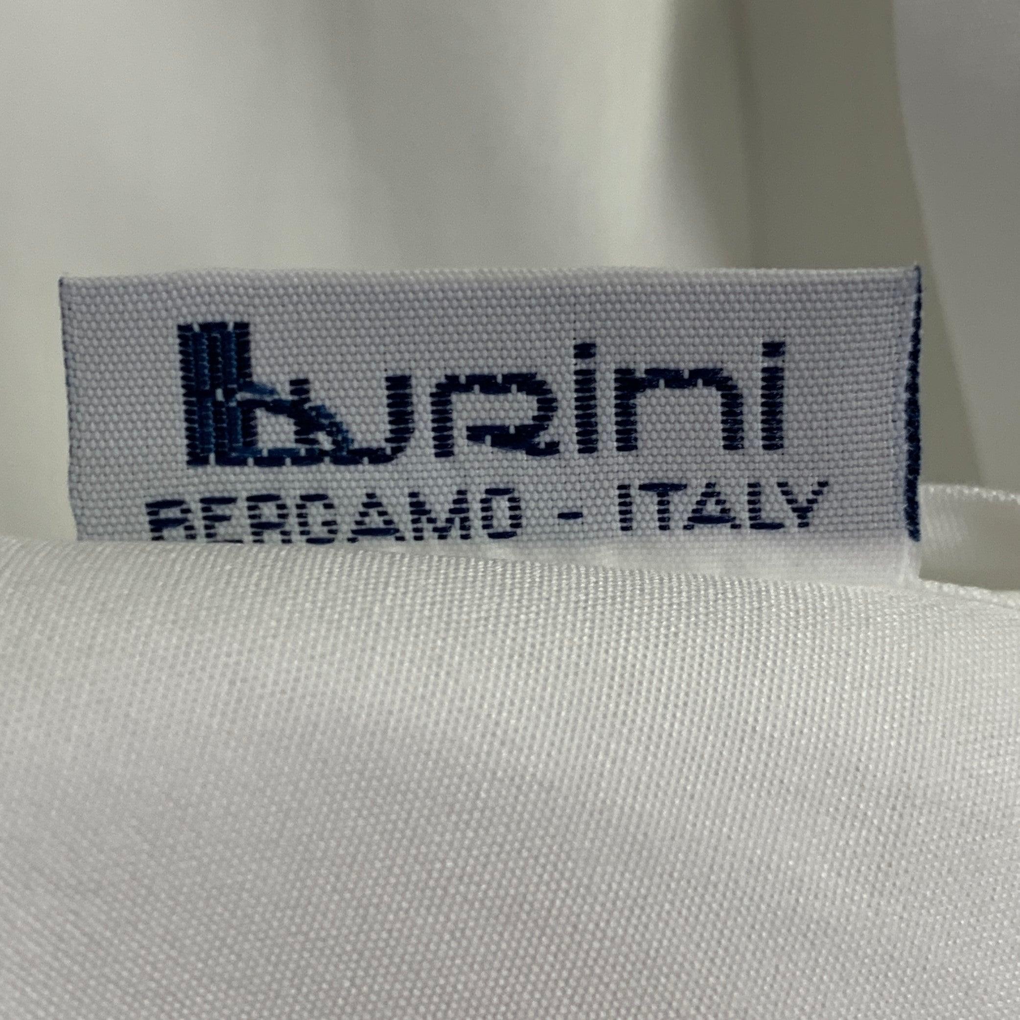 Brioni Taglia L Camicia in cotone bianco con polsino francese e manica lunga Tuxedo in vendita 1