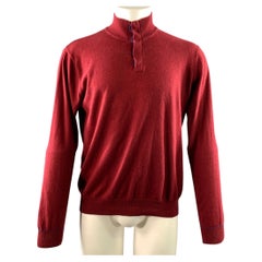 Jersey de BRIONI, talla M, de mezcla de lana, color rojo, con tapeta oculta