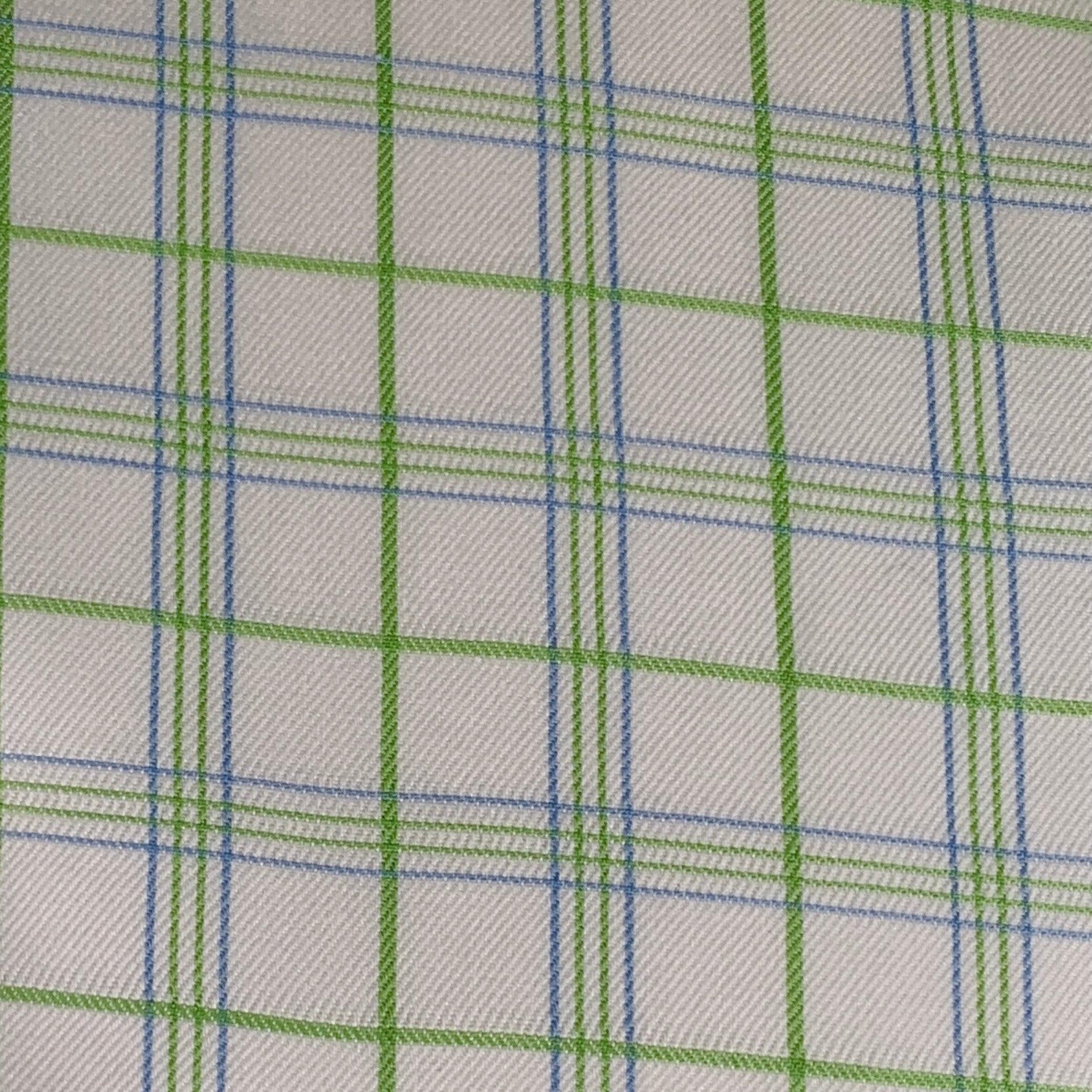 BRIONI long sleeve shirt
in a white and green cotton woven fabric featuring a plaid pattern, spread collar, one pocket, and button closure. Made in Italy.Very Good Pre-Owned Condition. Moderate marks in collar. 

Marked:   M 

Measurements: 
