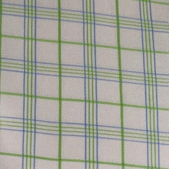 BRIONI Size M White Green Plaid Cotton Button Up Long Sleeve Shirt