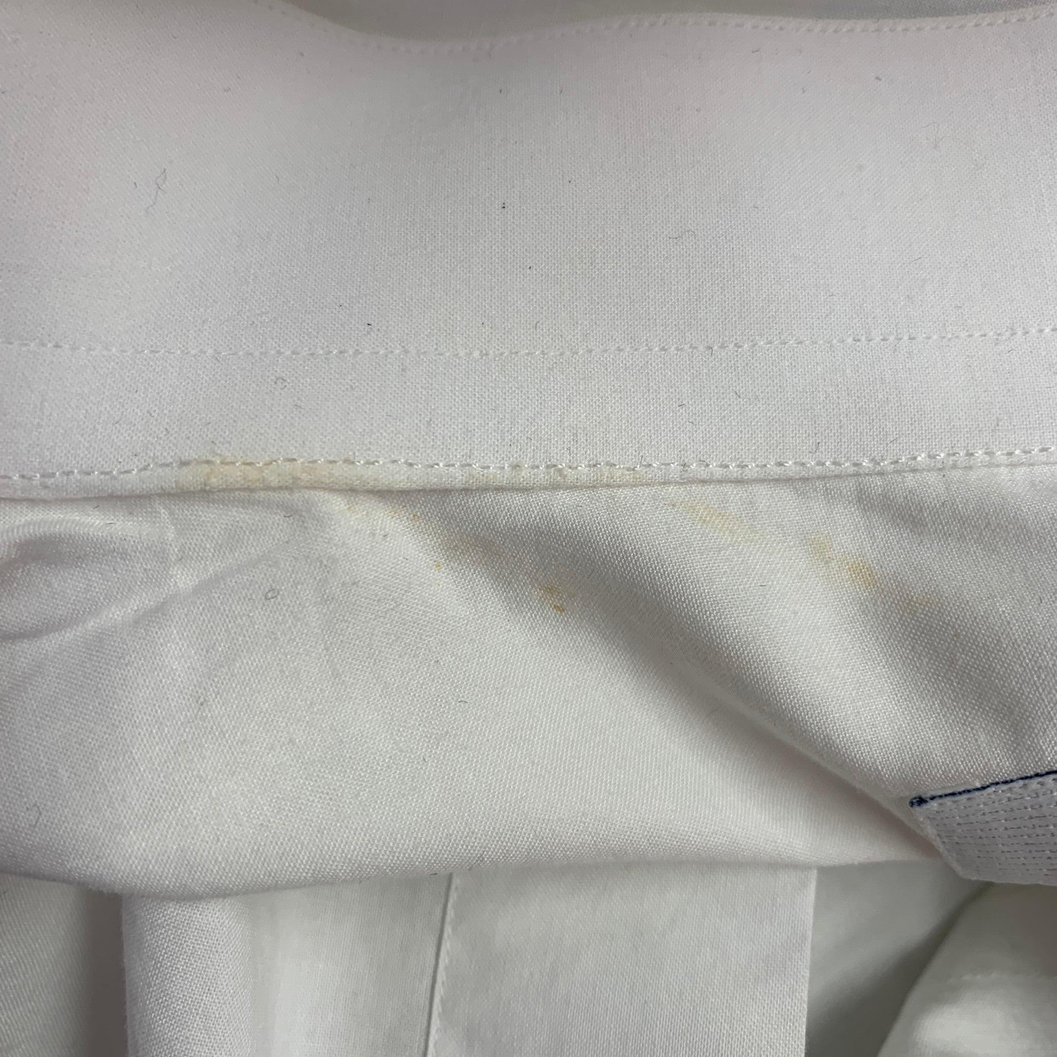 BRIONI Size M White Silver Stripe Cotton Tuxedo Formal Long Sleeve Shirt For Sale 2