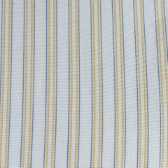 BRIONI Größe M Gelb Blau Weiß Gestreiftes Baumwollhemd mit einer Tasche und langen Ärmeln