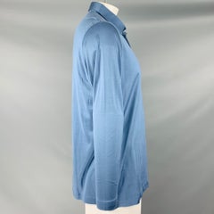 Brioni taglia XL Pullover Polo in seta a maglia blu