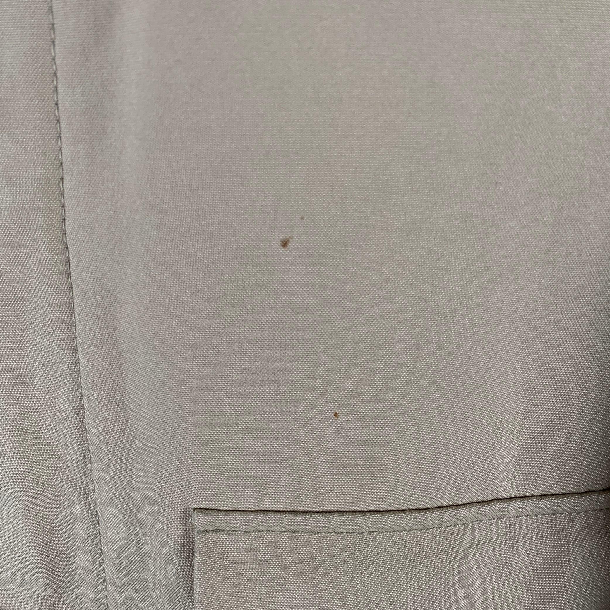 BRIONI Talla XL Abrigo Caqui Algodón Seda Cremallera Botones Sistema Tormenta en venta 1