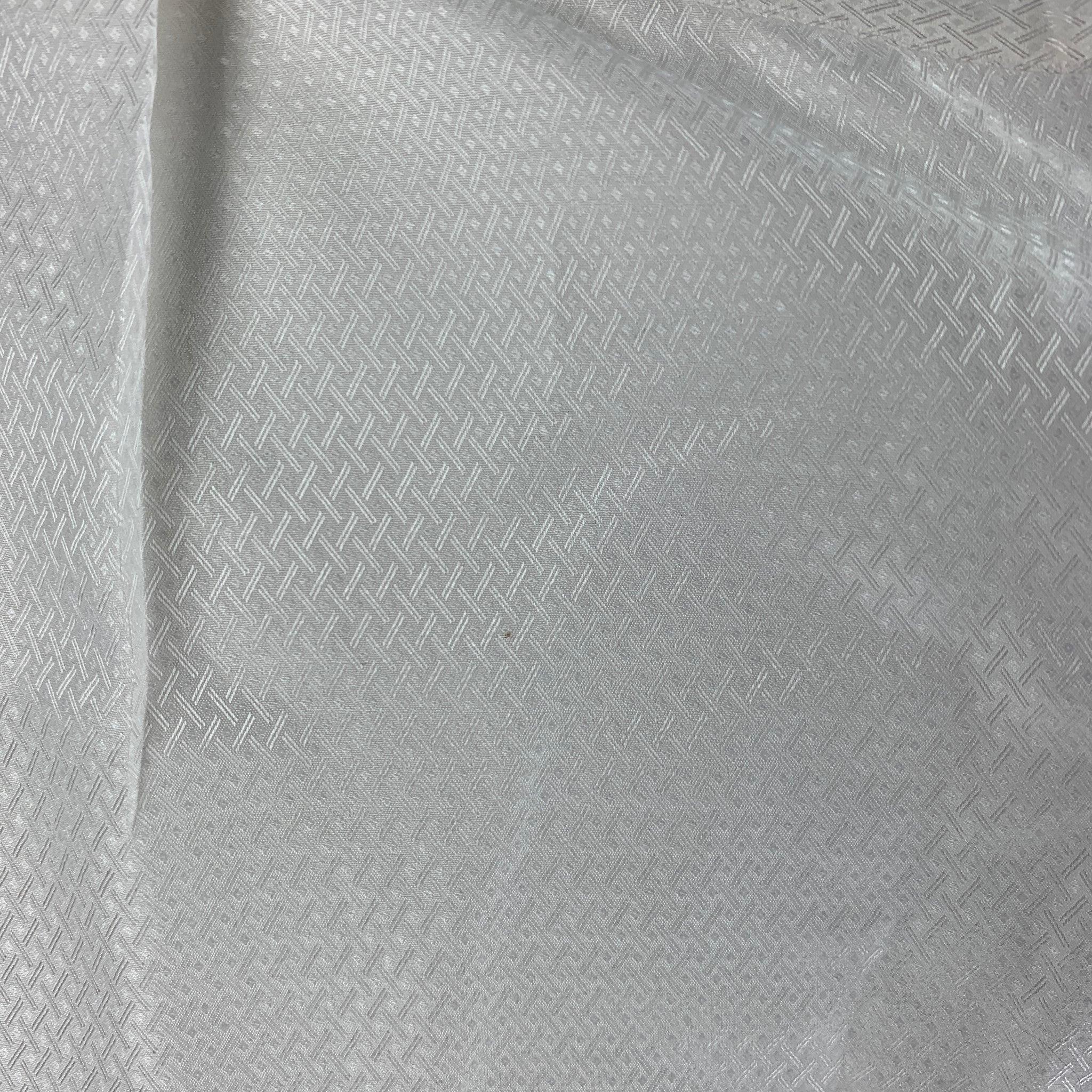 BRIONI Size XL Off White Jacquard Silk Cotton Tuxedo Long Sleeve Shirt For Sale 1