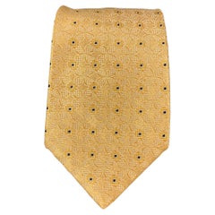 BRIONI Yellow Textured Silk Tie