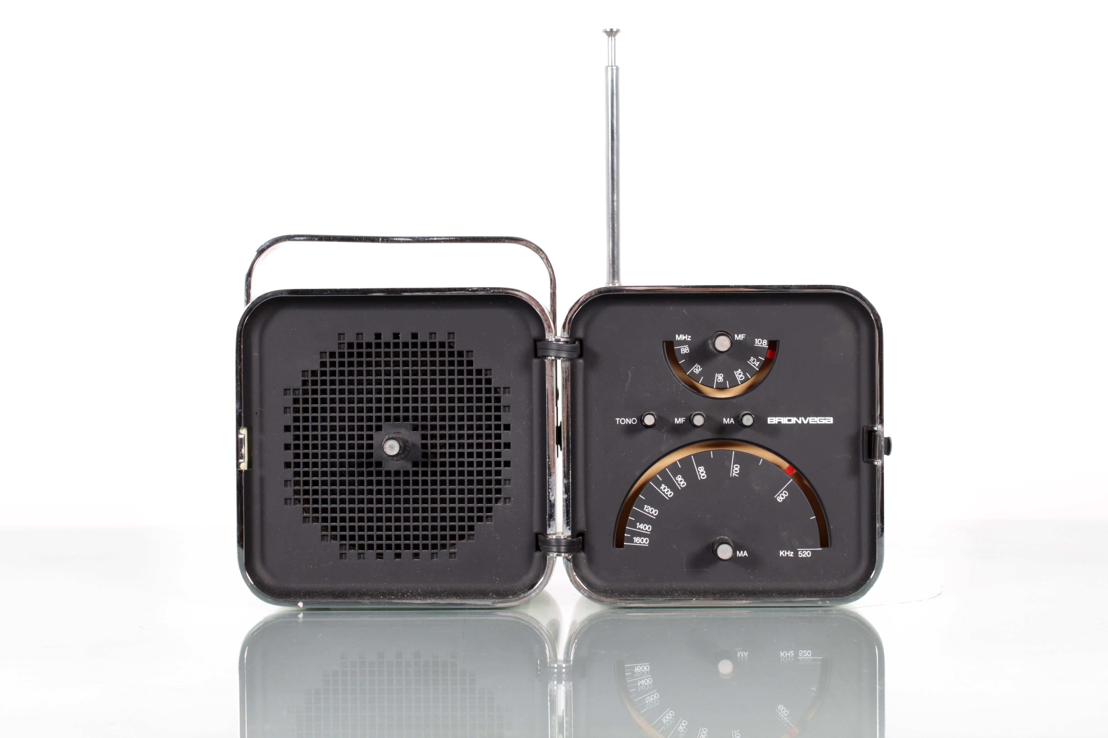 Stylish icon of pop art, transistor radio mod. 