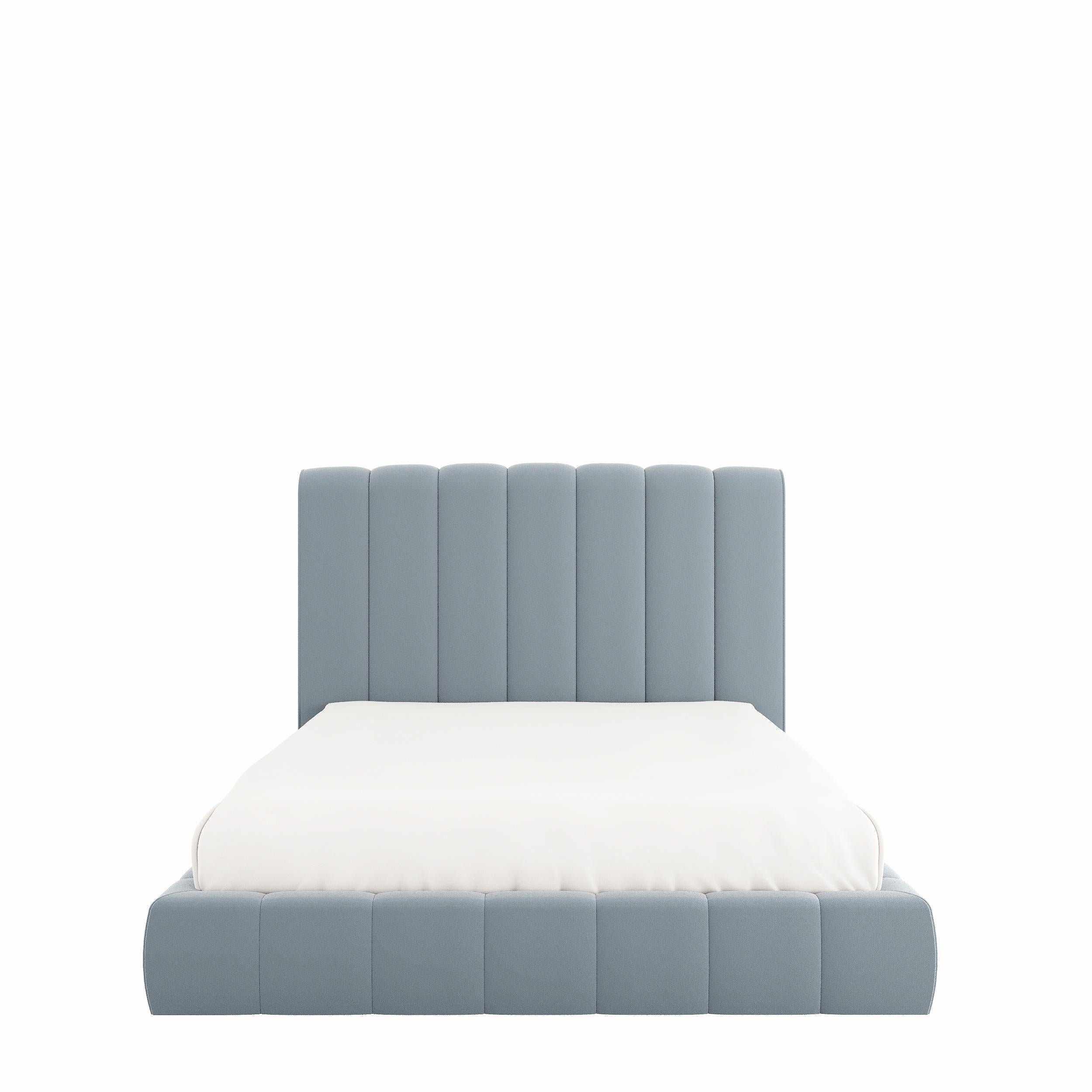 Contemporary BRISA bed with upholstered headboard and base For Sale