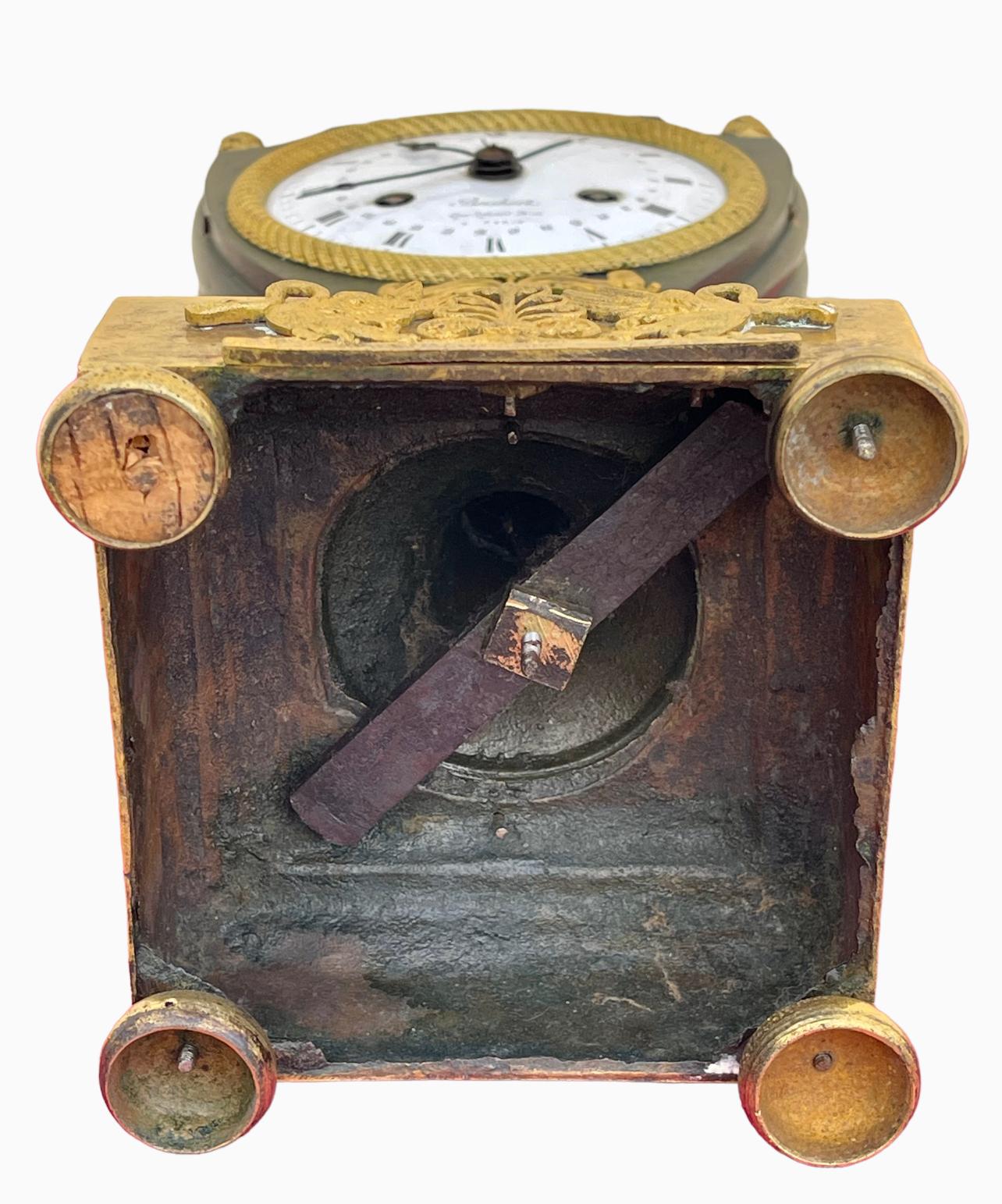 Brisbart In Paris - Empire Period Clock  For Sale 5