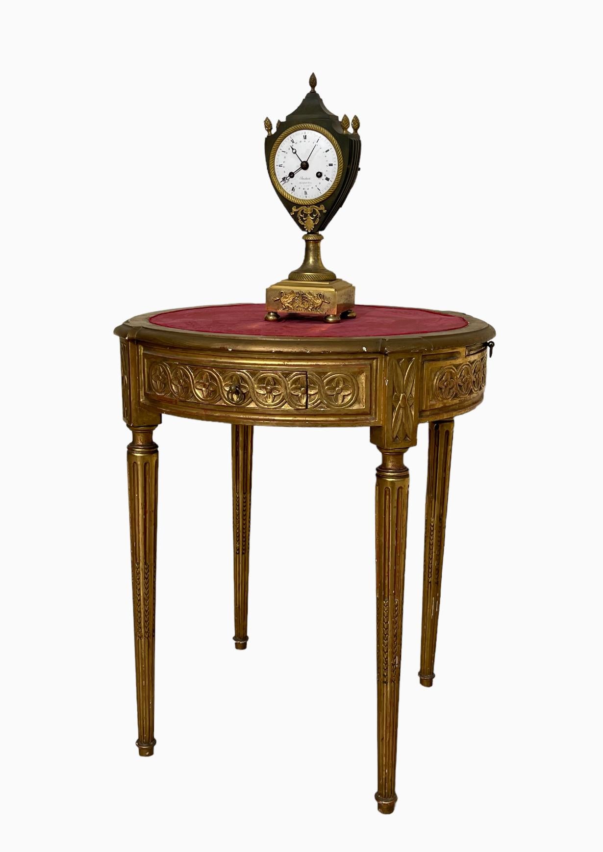 19th Century Brisbart In Paris - Empire Period Clock  For Sale
