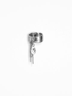 Brisee Ring in Rhodium Plated 925 Sterling Silver & Glass Crystals by O Sh