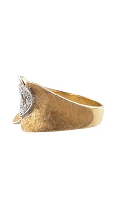 Bristol 14K Yellow Gold Diamond Heart Ring Size 7.5 #18051