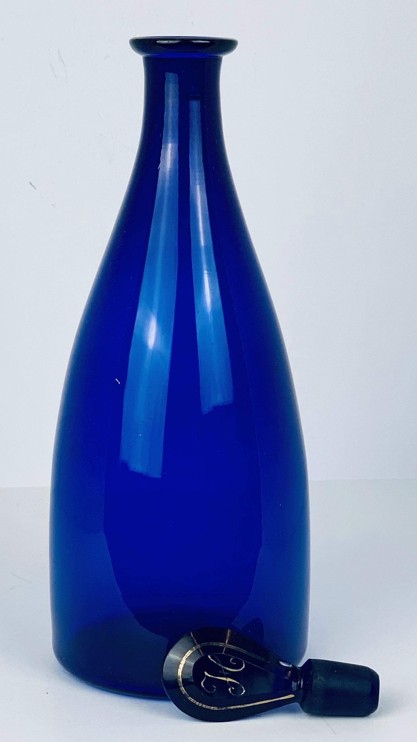 cobalt blue decanter